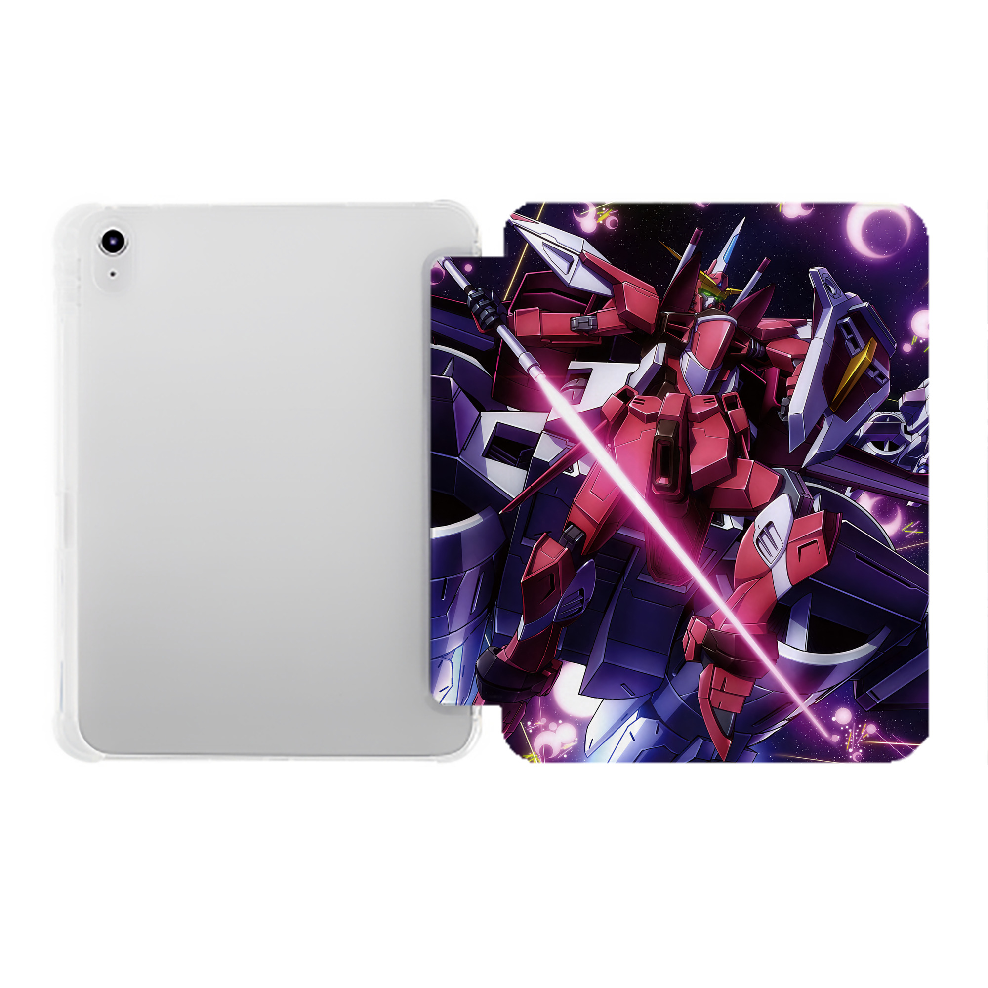 （画像用） 機動戦士ガンダム Mobile Suit Gundam IPad ケース ペン収納付き 三つ折りスタンド PUレザー×シリコン 対応機種9.5/10.5/10.9インチ